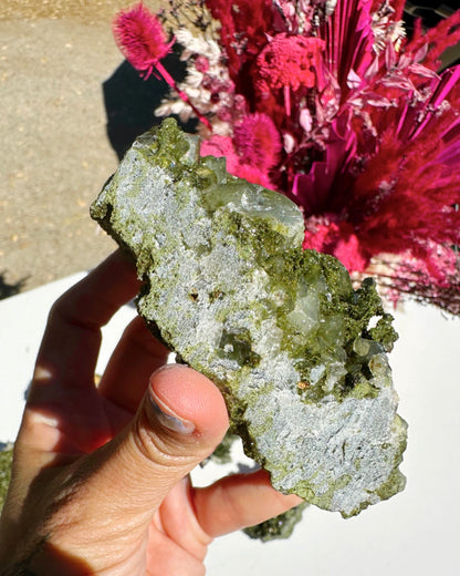 Epidote Quartz Cluster –