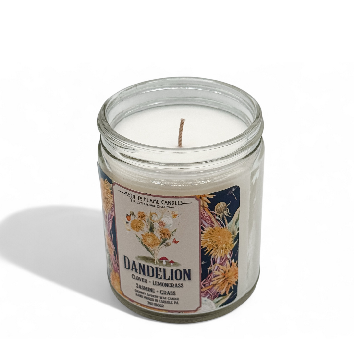 Dandelion – 7 oz - Cardamom, Clover, Geranium, Lemongrass, Jasmine – Container