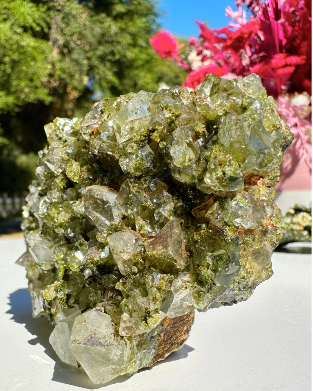 Epidote Quartz Cluster –