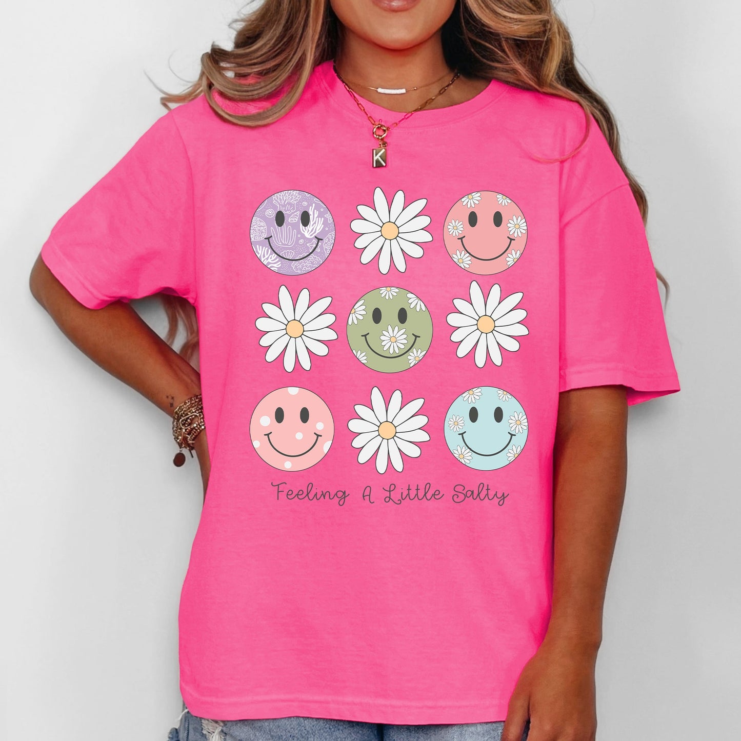 Feeling A Little Salty - Comfort Colors T-Shirt – Neon Pink T-Shirt