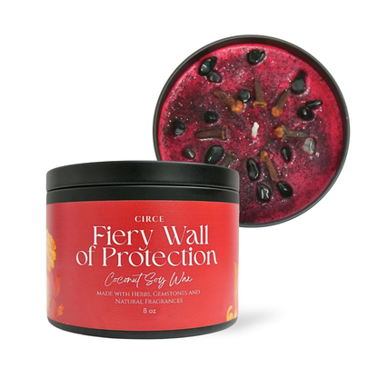 Fiery Protection Candle — 8‑oz Wall of Protection Ritual –