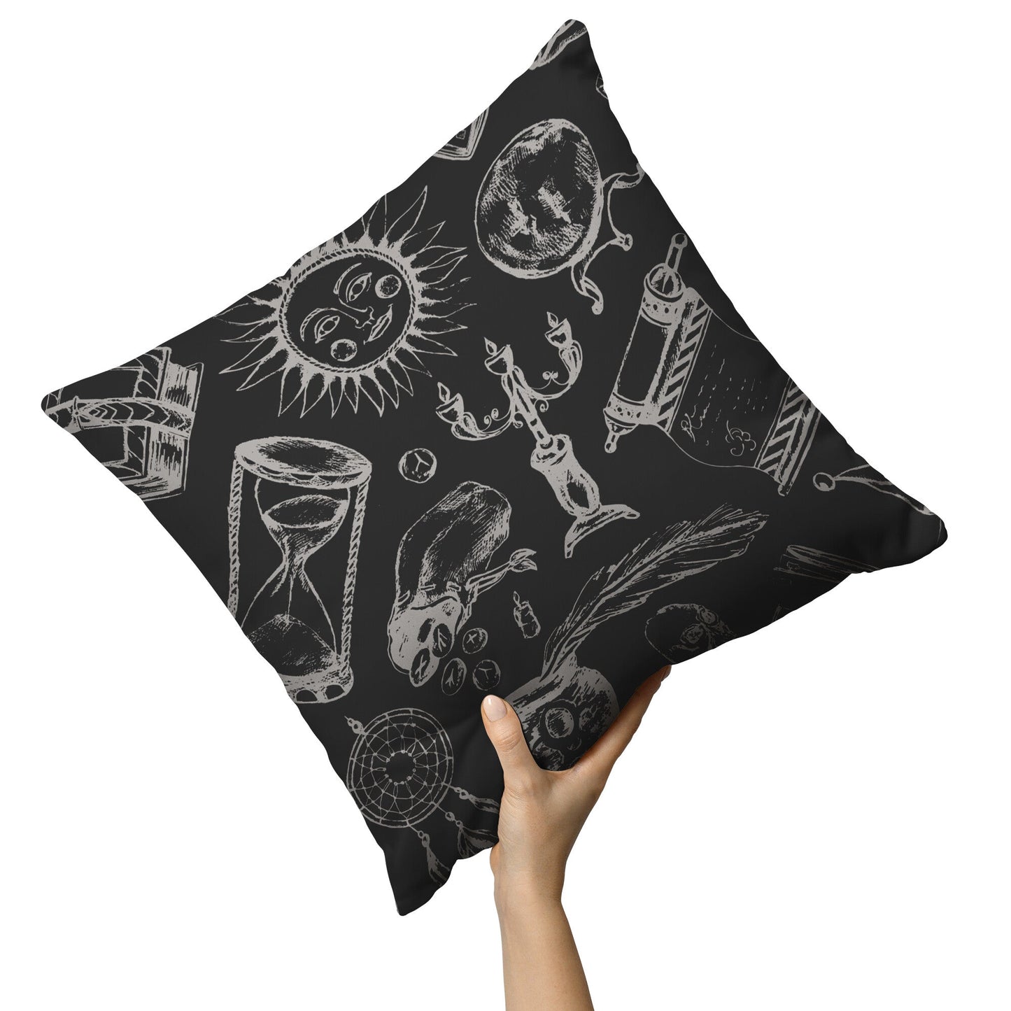 Fortune Teller - Throw Pillow (Dark)
