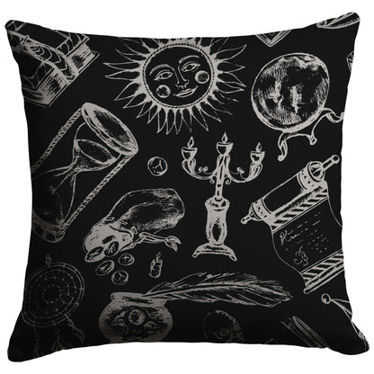 Fortune Teller - Throw Pillow (Dark)