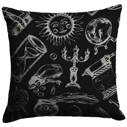 Fortune Teller - Throw Pillow (Dark)