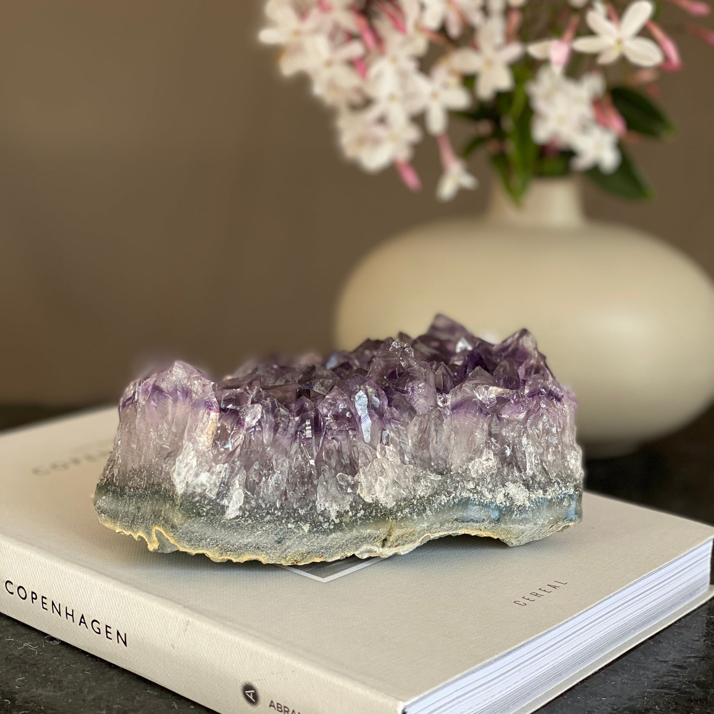 Amethyst & Agate Cluster – Crystal Home Decor & Coffee Table Decoration