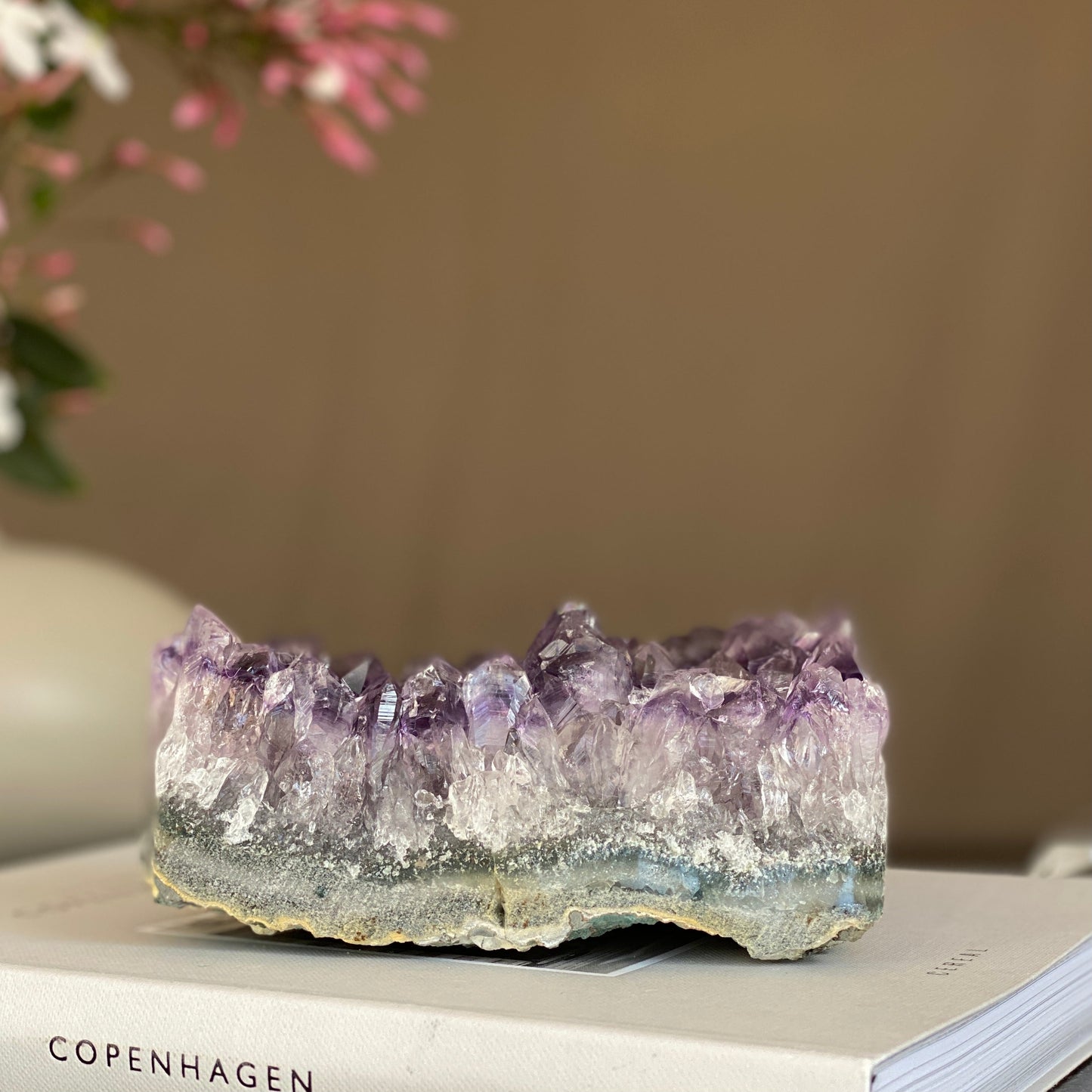Amethyst & Agate Cluster – Crystal Home Decor & Coffee Table Decoration
