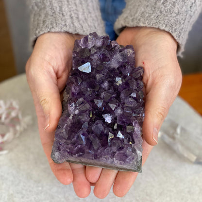 Amethyst & Agate Cluster – Crystal Home Decor & Coffee Table Decoration
