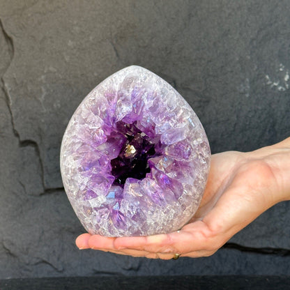 Amethyst Geode – 5+ lb Deep Purple Crystal Cluster