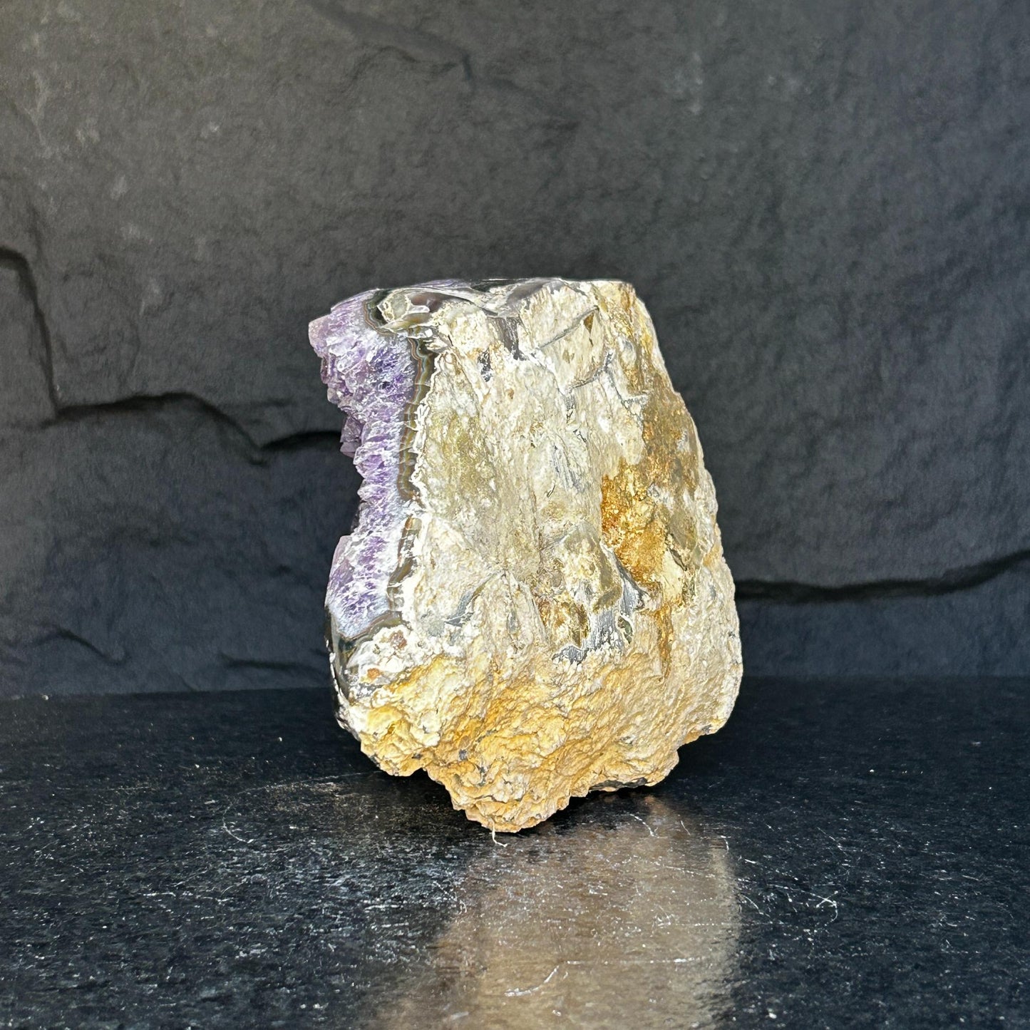 Amethyst Centerpiece Cave Geode with Agate Formations
