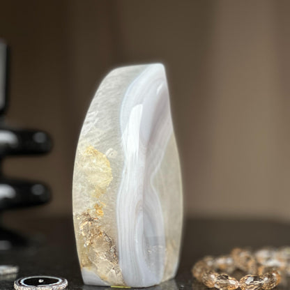 Large Agate Crystal Flame Cluster – Polished Healing Stone