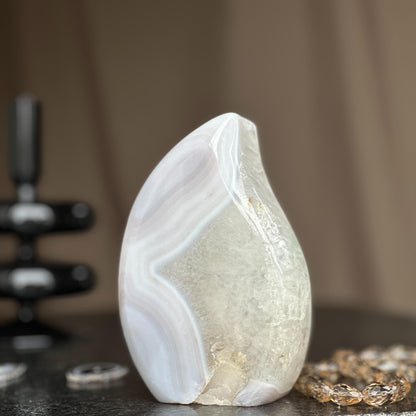 Large Agate Crystal Flame Cluster – Polished Healing Stone