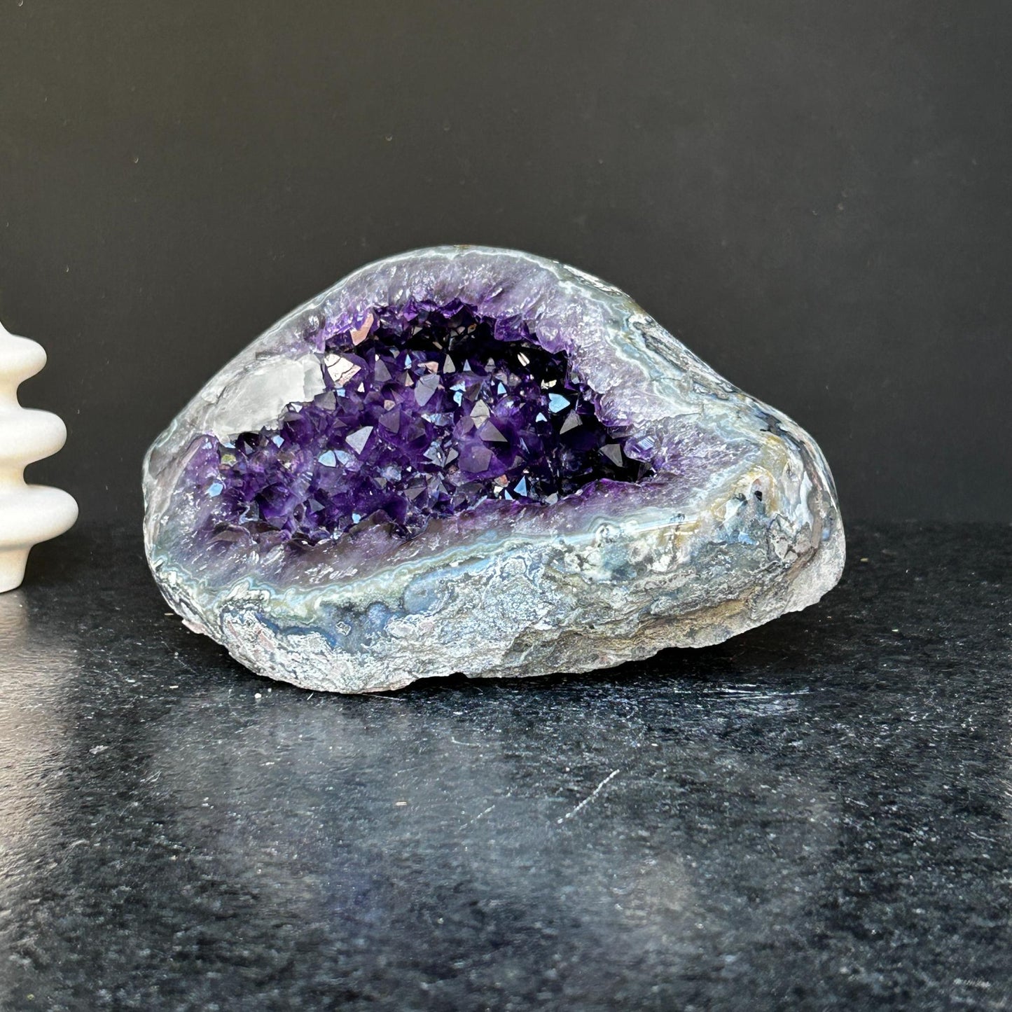 Semi precious stone, large amethyst geode