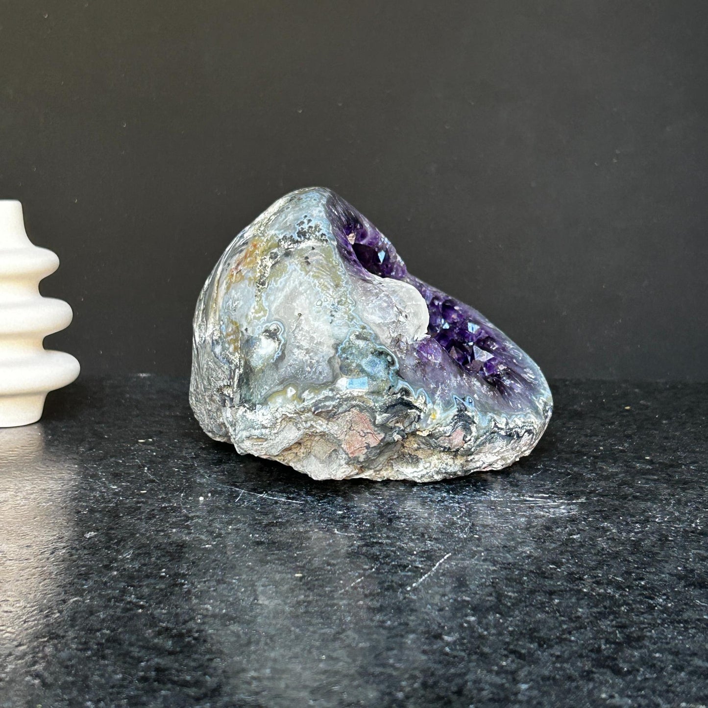 Semi precious stone, large amethyst geode