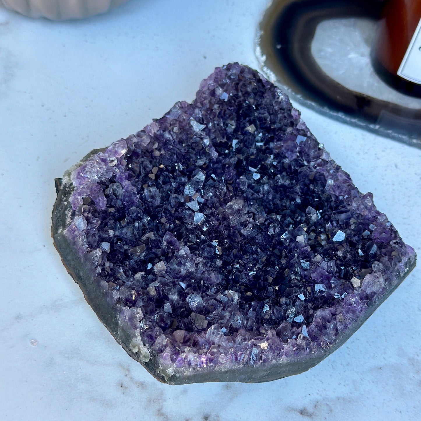 Flat Amethyst raw cluster