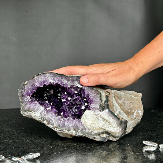 Uruguay Amethyst Geode – Natural Deep Purple Crystal Cluster