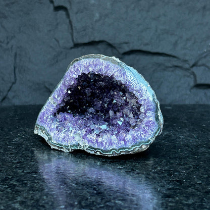 Large Deep Purple Amethyst Geode – Natural Crystal Statement Piece