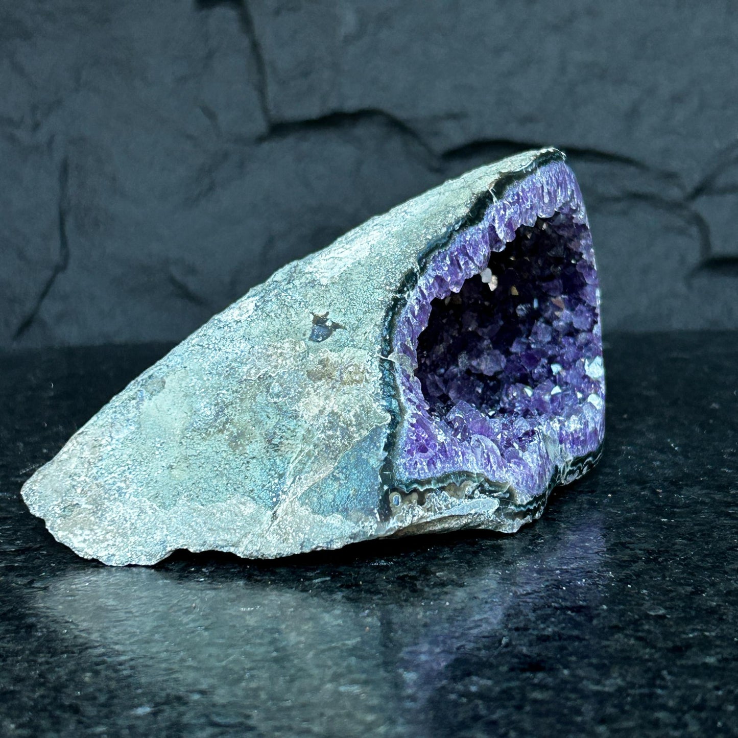 Large Deep Purple Amethyst Geode – Natural Crystal Statement Piece