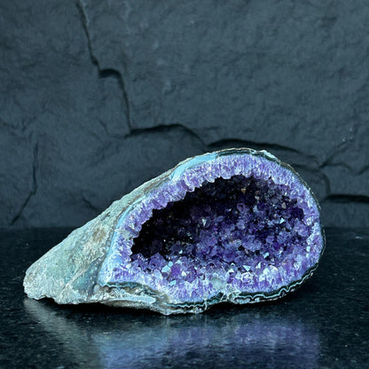 Large Deep Purple Amethyst Geode – Natural Crystal Statement Piece