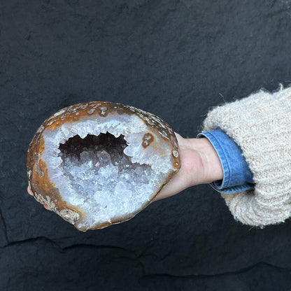 Natural Quartz Geode – 4+ lb Sparkling Crystal Cluster