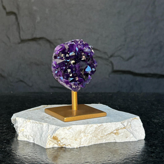 Amethyst Cluster Sets – Rare Sizes with Stands, Uruguay Ethically Sourced