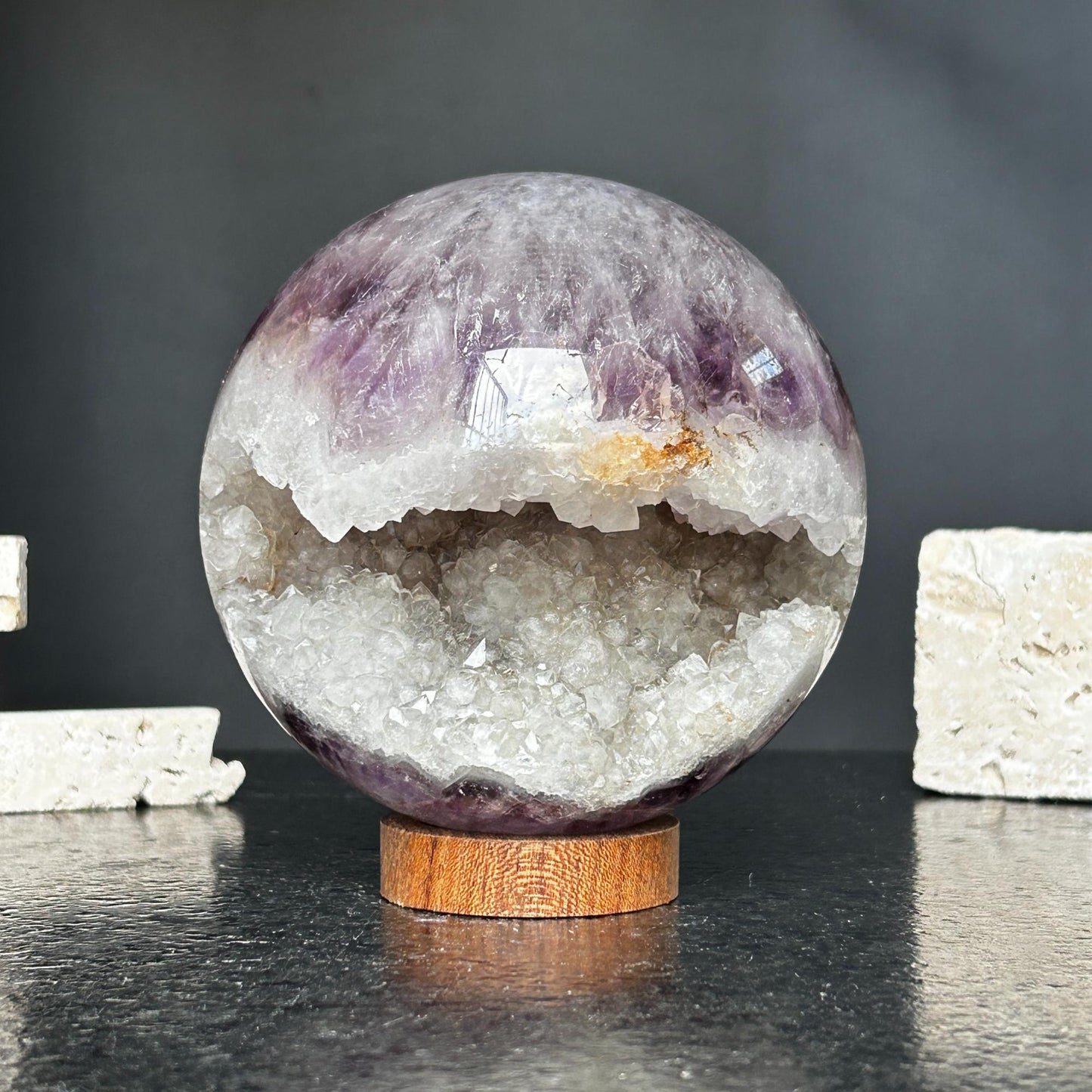 Amethyst Quartz Crystal Sphere – Extra Large Polished Display