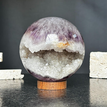 Amethyst Quartz Crystal Sphere – Extra Large Polished Display
