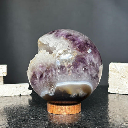 Amethyst Quartz Crystal Sphere – Extra Large Polished Display