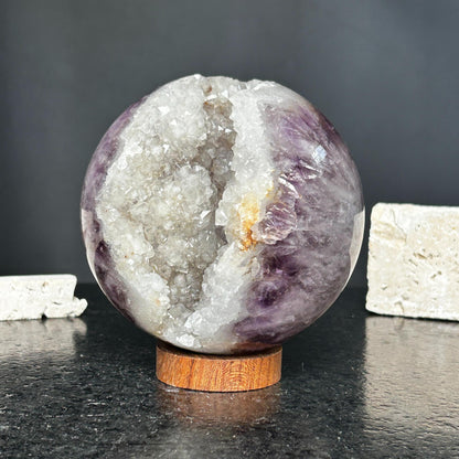 Amethyst Quartz Crystal Sphere – Extra Large Polished Display