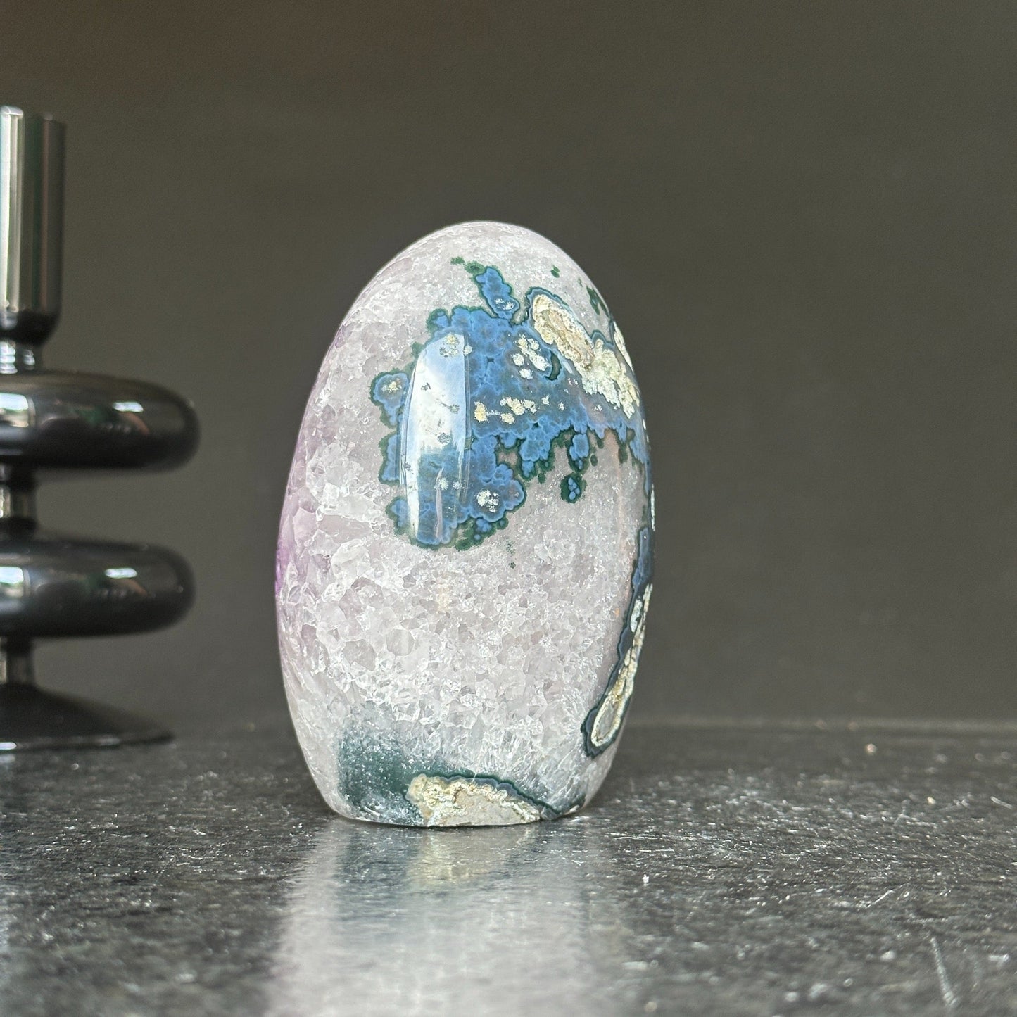 Superb Amethyst with Agate and Quartz formations, 5 in tall Extra Large Amethyst Cave