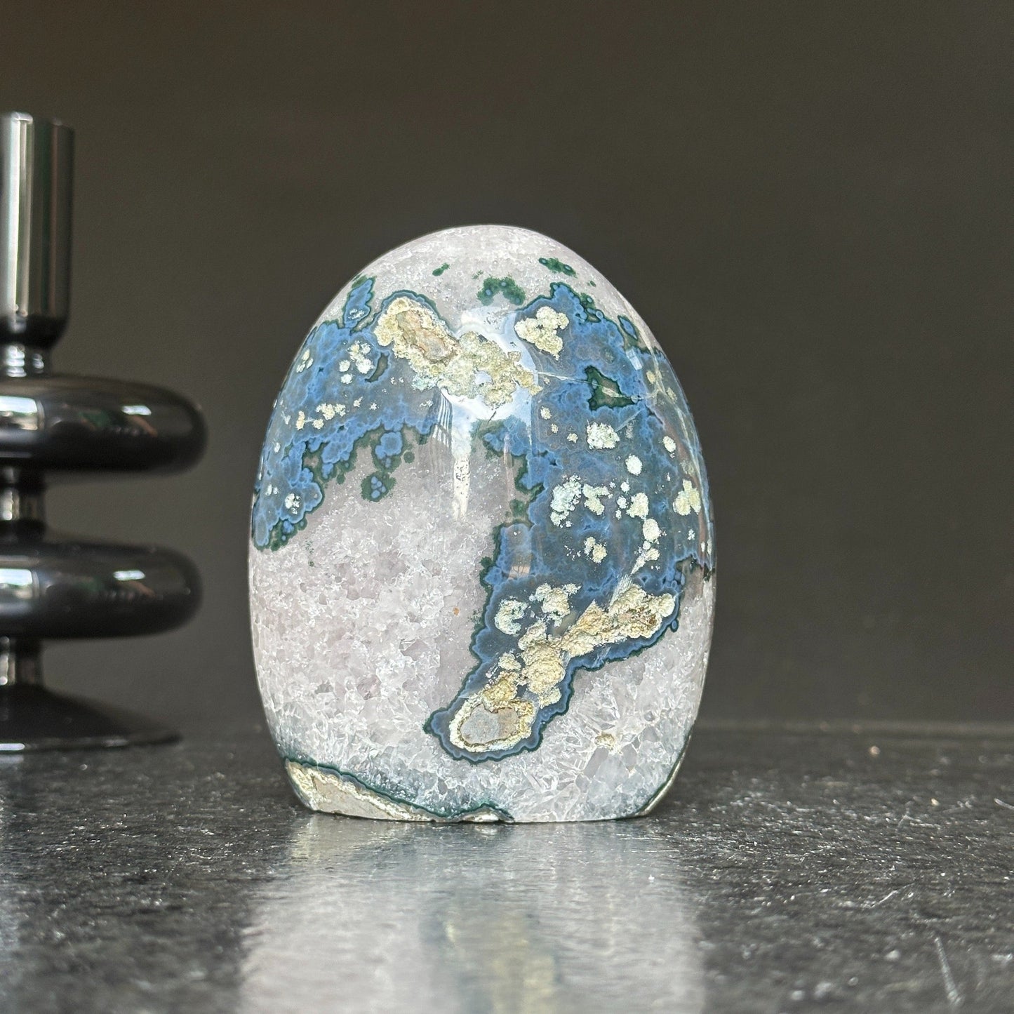 Superb Amethyst with Agate and Quartz formations, 5 in tall Extra Large Amethyst Cave