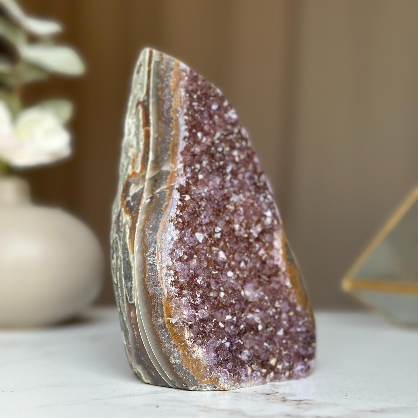 Amethyst stone, amethyst flame