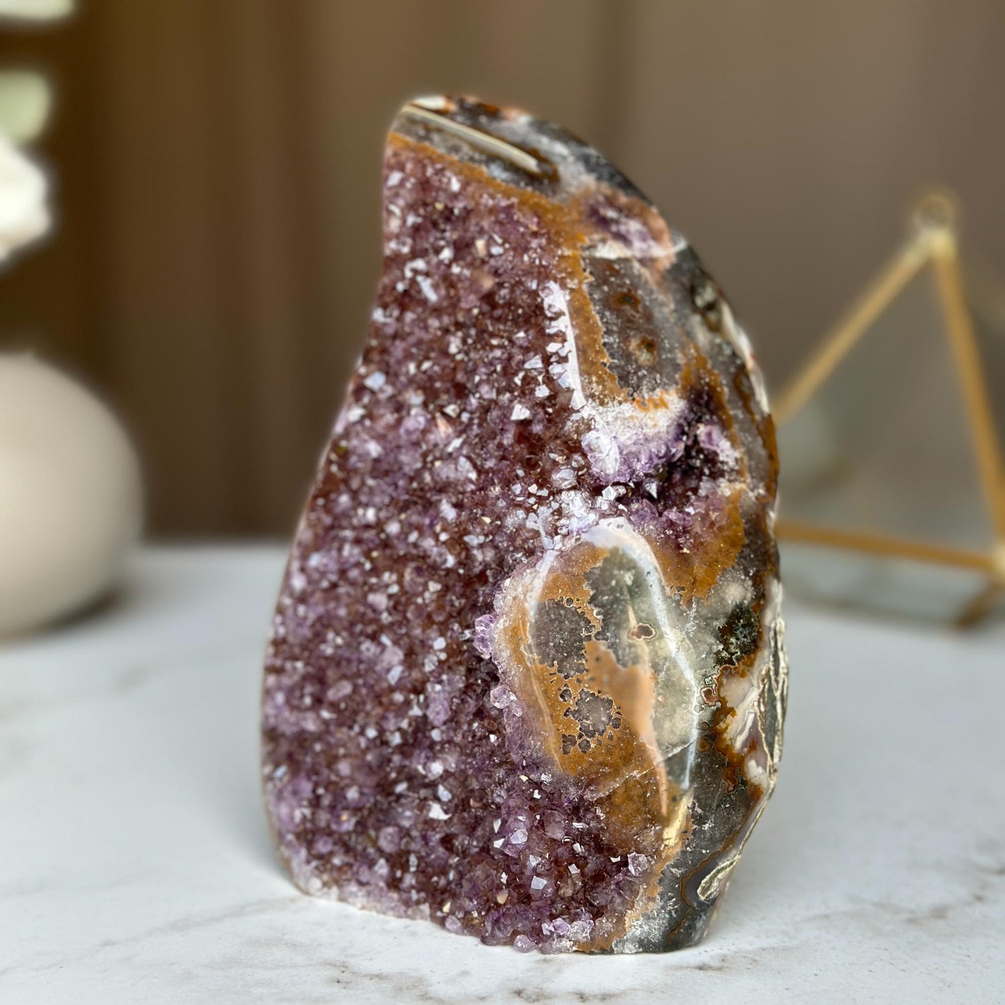 Amethyst stone, amethyst flame
