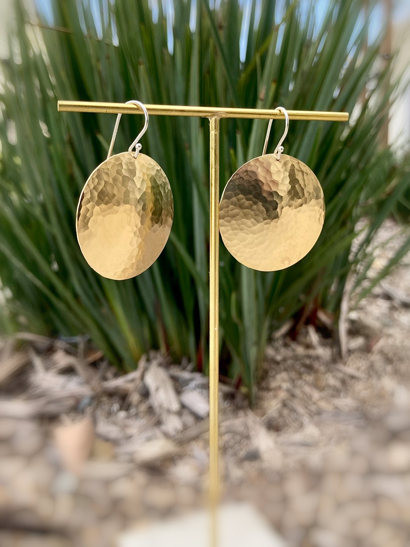 Full Moon Earrings in Brass | Moon Phase Earrings