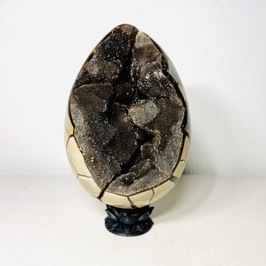 Black Septarian Dragon Egg – 10.2 lb with Stand –