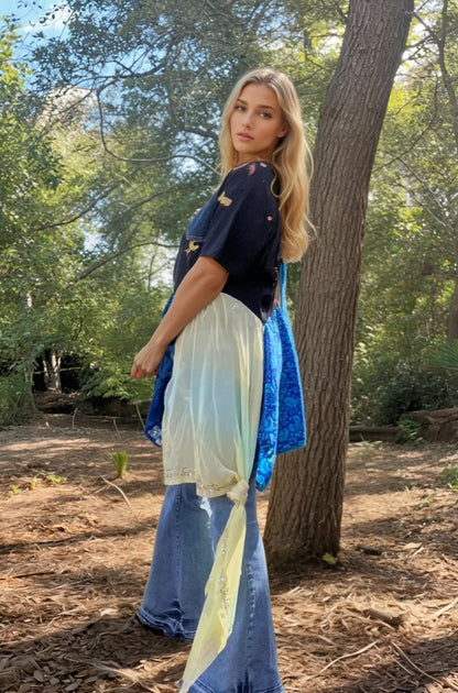 Bleach T-Shirt with Flare – Upcycled