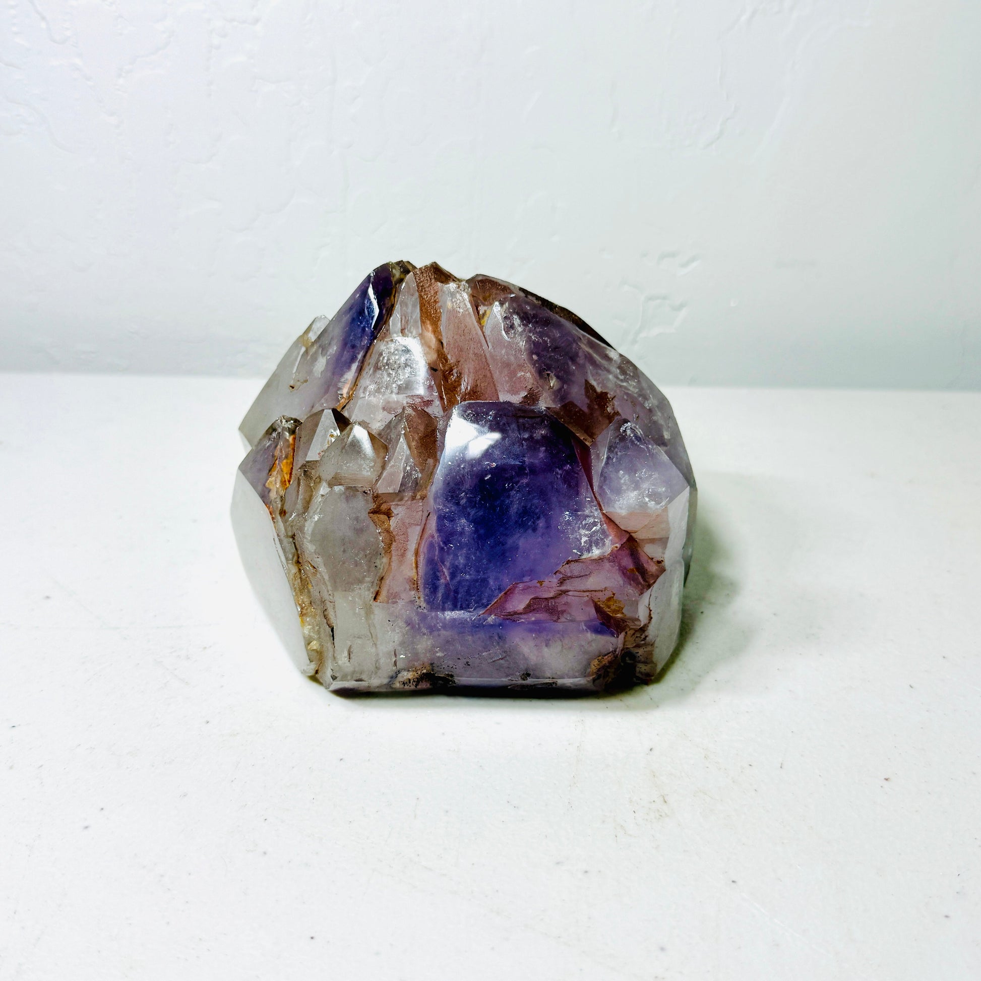 4.5 lb Natural Amethyst Crystal Freeform Prism — Semi-Polished Purple Quartz Specimen – Rock & Geodes
