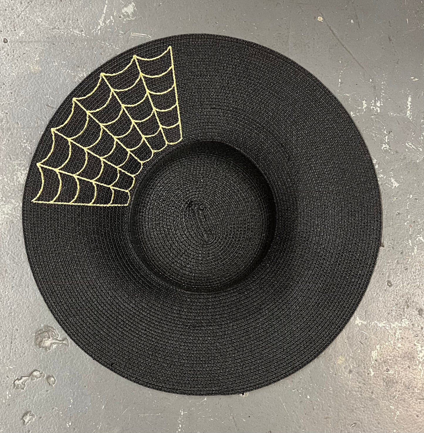 Floppy Sun Hat - XL Brim - Widow's Web (Gold)