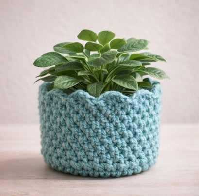 Plant Cozy Sweater™ – Hand-Crocheted Pot Cover for Indoor Plants