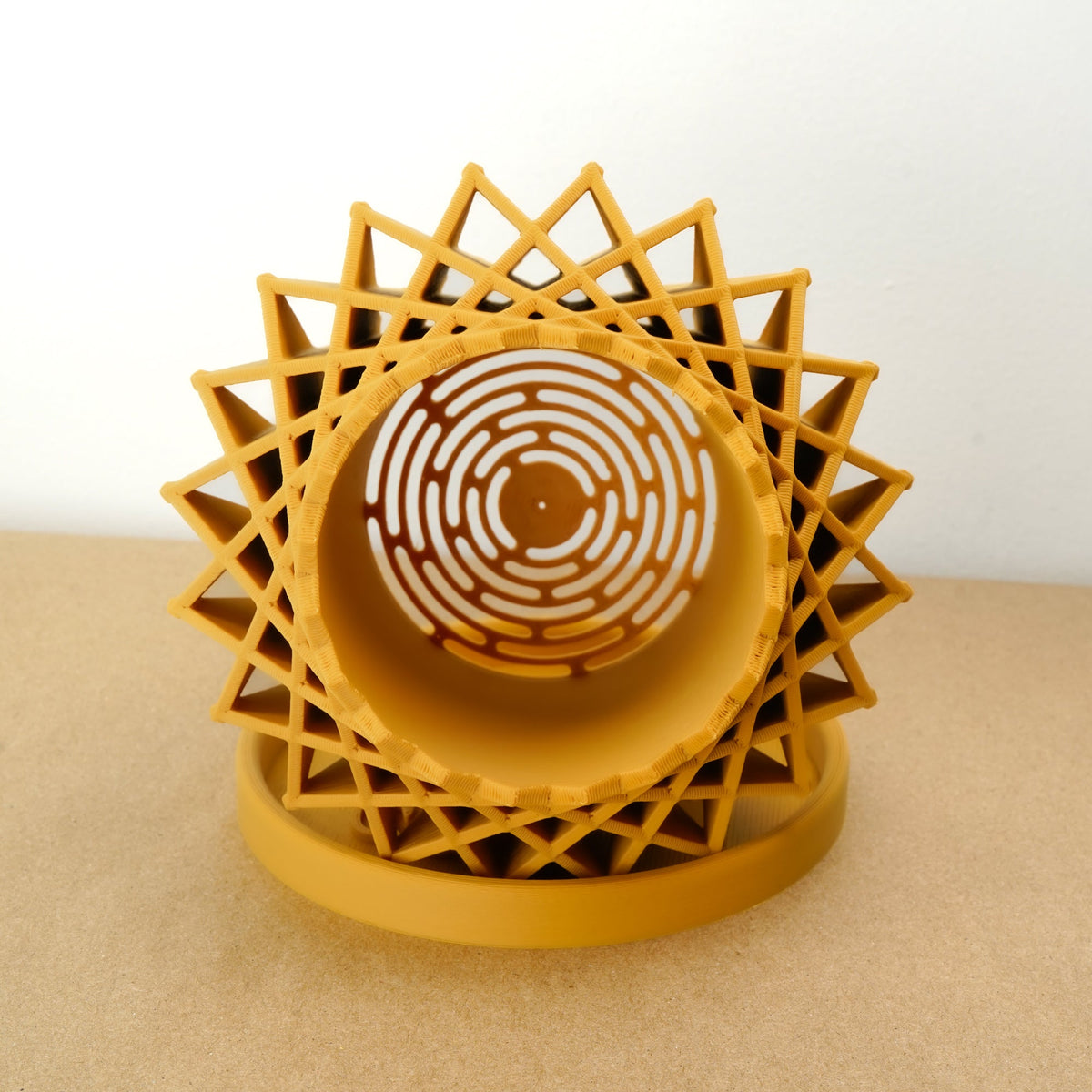 Galaxy Groove Geometric Plant Pot | 3D-Printed Planter