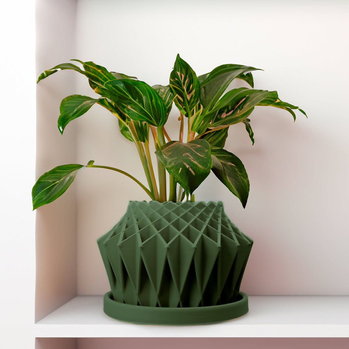 Galaxy Groove Geometric Plant Pot | 3D-Printed Planter