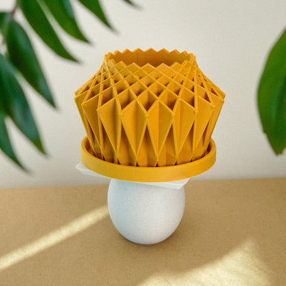 Galaxy Groove Geometric Plant Pot | 3D-Printed Planter