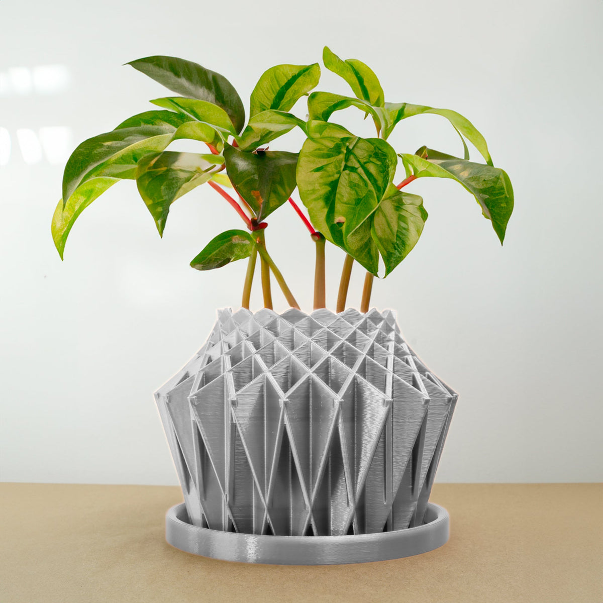 Galaxy Groove Geometric Plant Pot | 3D-Printed Planter