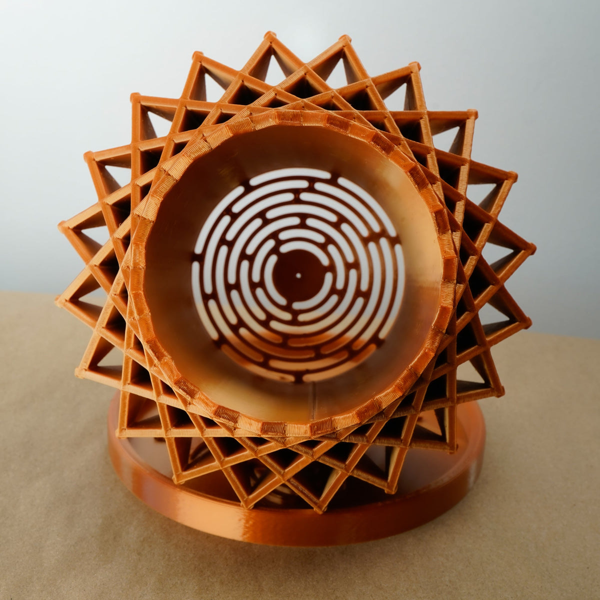Galaxy Groove Geometric Plant Pot | 3D-Printed Planter