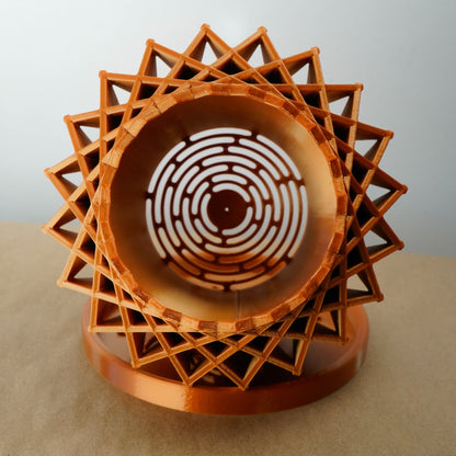 Galaxy Groove Geometric Plant Pot | 3D-Printed Planter