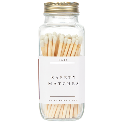 White Tip Safety Matches - 60 Count, 3.75"