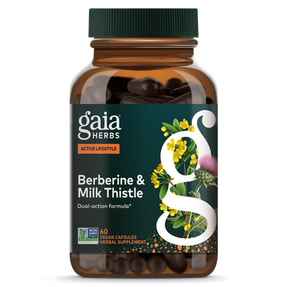 Gaia Herbs Berberine & Milk Thistle – 60 Capsules