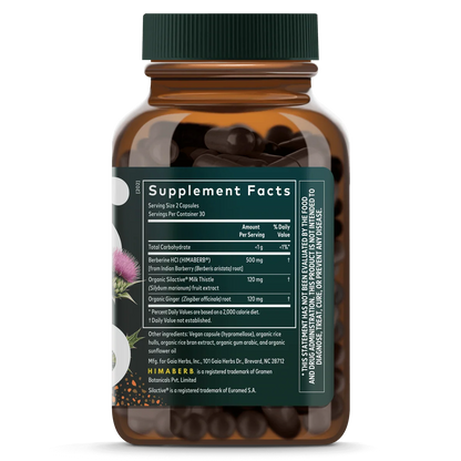 Gaia Herbs Berberine & Milk Thistle – 60 Capsules