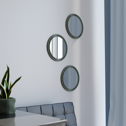 SET OF 3 GLOBE Mirror – Muted Green Mirror