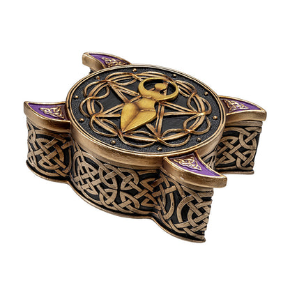 Goddess Triple Moon Resin Trinket Box