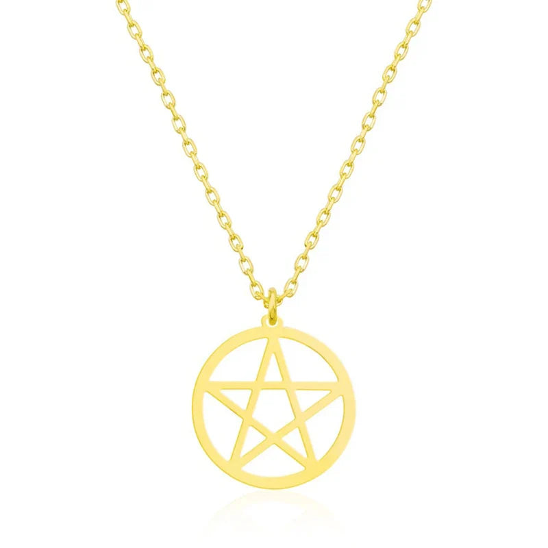 Pentacle Chain Necklace – Gold necklace